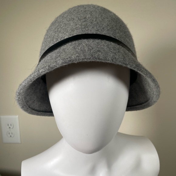 SCALA Bucket Cloche HAT Felt Grey 100% Wool Chic City One Size Boho